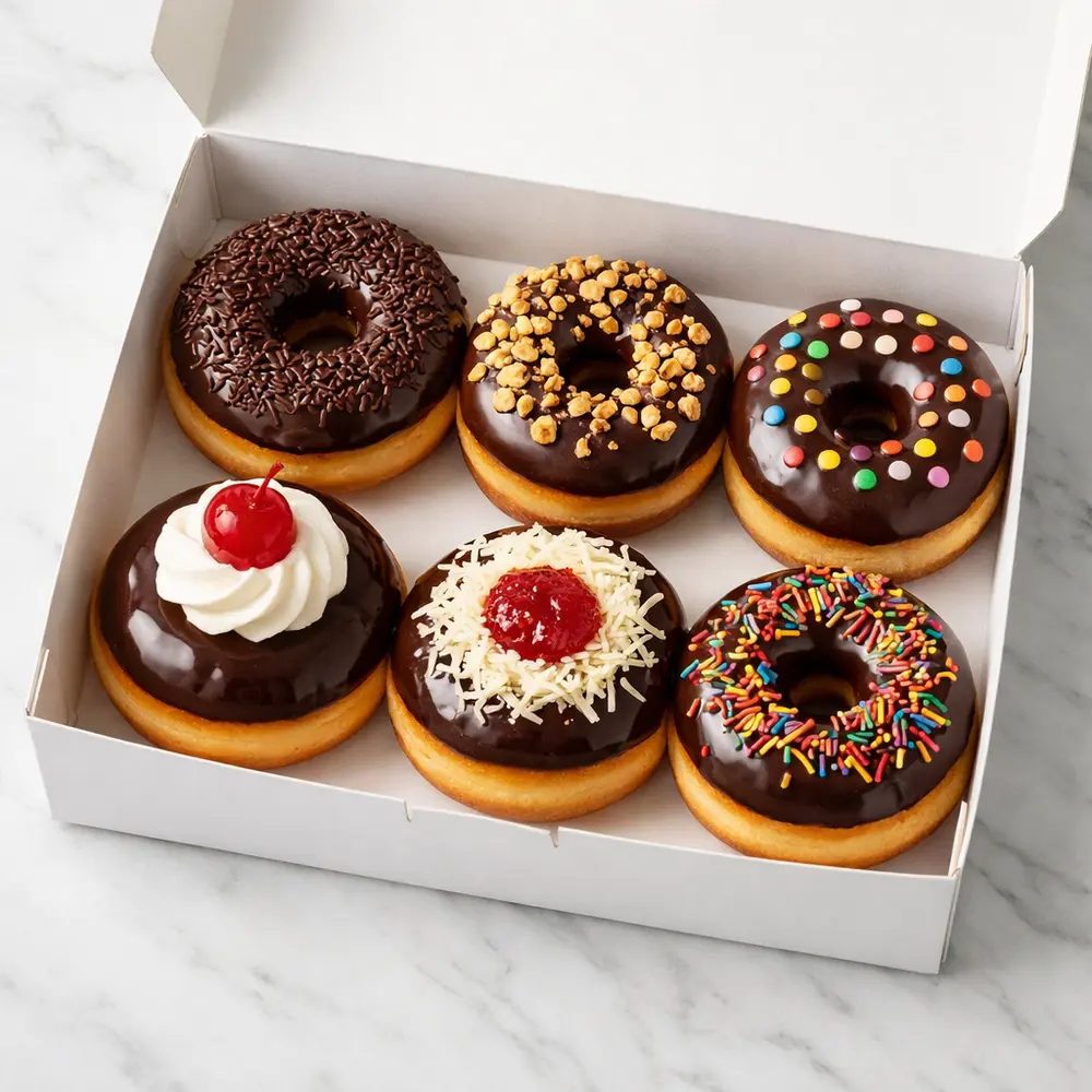 1 Box Isi 6 Varian Donat | Bebas Pilih Varian Rasa
